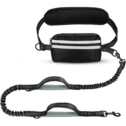 DuoLeash Pro – Laisse Double Chien Extensible + Sac Banane