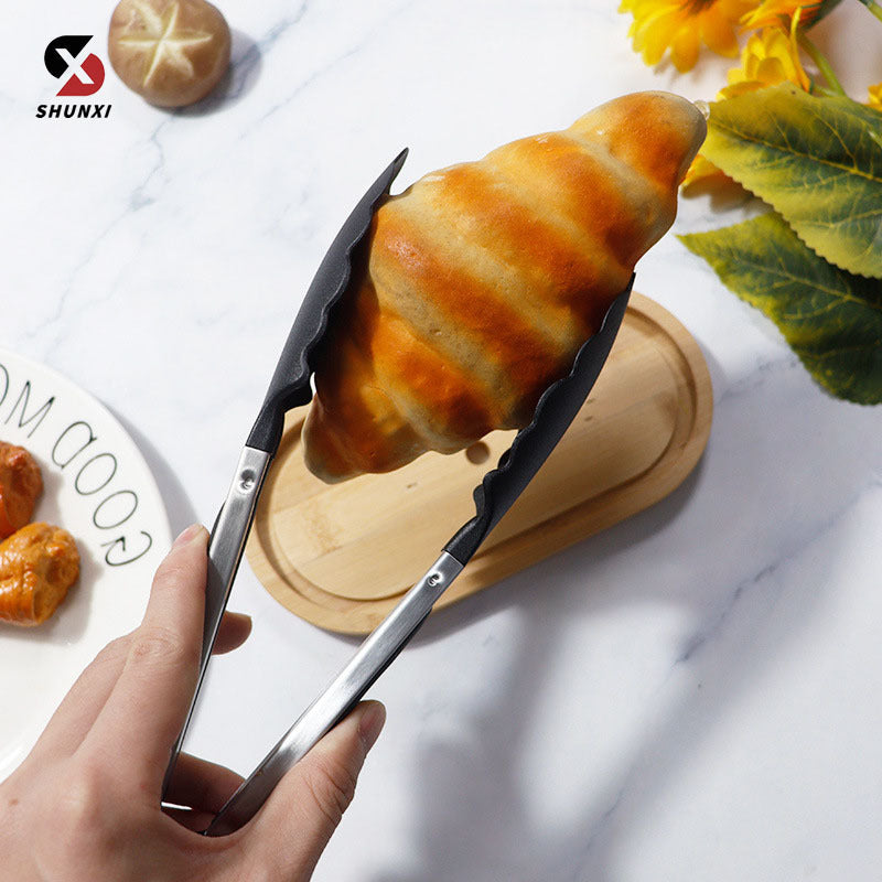 Set 12 Ustensiles Cuisine Silicone Manche Bois