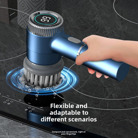 ScrubPro Max – Brosse Nettoyante Électrique Sans Fil Rechargeable USB | 5 Têtes, Casseroles, Salle de Bain, Chaussures