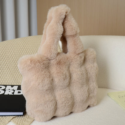 Tote Bag Fourrure Imitation Rex — 5 Coloris