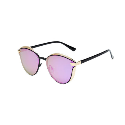 Lunettes de Soleil Tendance pour Femmes — Monture Ronde Métal UV400