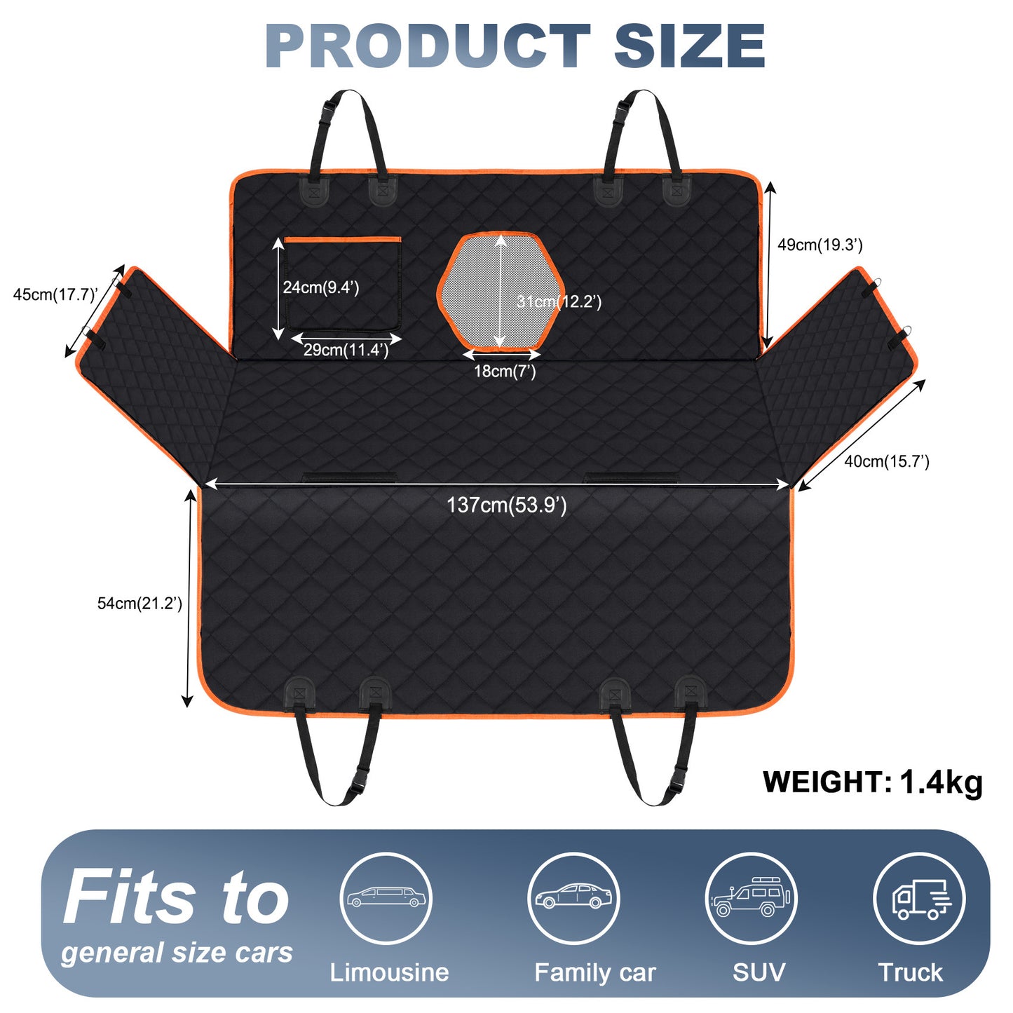 Tapis de Siège Voiture pour Animaux – Antidérapant & Imperméable