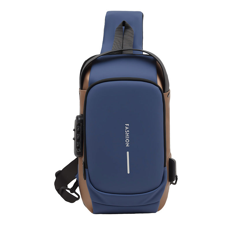 Sac Bandoulière Antivol Homme — Verrou à Code / Port USB / Oxford Impérméable