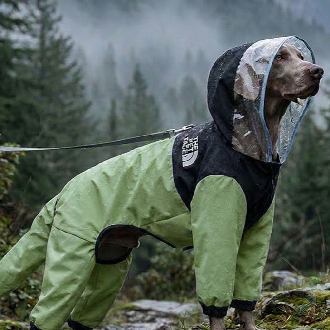 Regenjas voor grote honden met vier pijpen / 2 kleuren