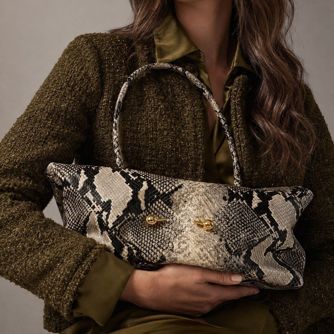 Sac à main vintage effet reptile - 6 Coloris