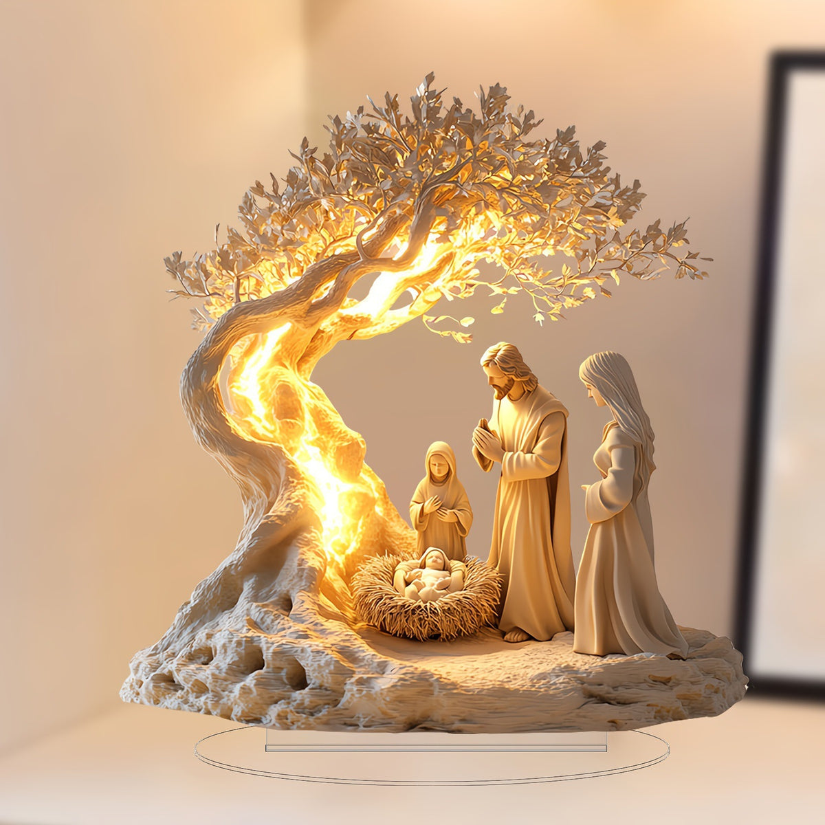 Ornement de Bureau Arbre de Vie en Acrylique — Décoration & Cadeau Symbolique