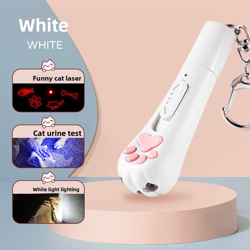 Baguette Multifonction Chat avec Laser Infrarouge & Plumes