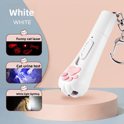 Baguette Multifonction Chat avec Laser Infrarouge & Plumes