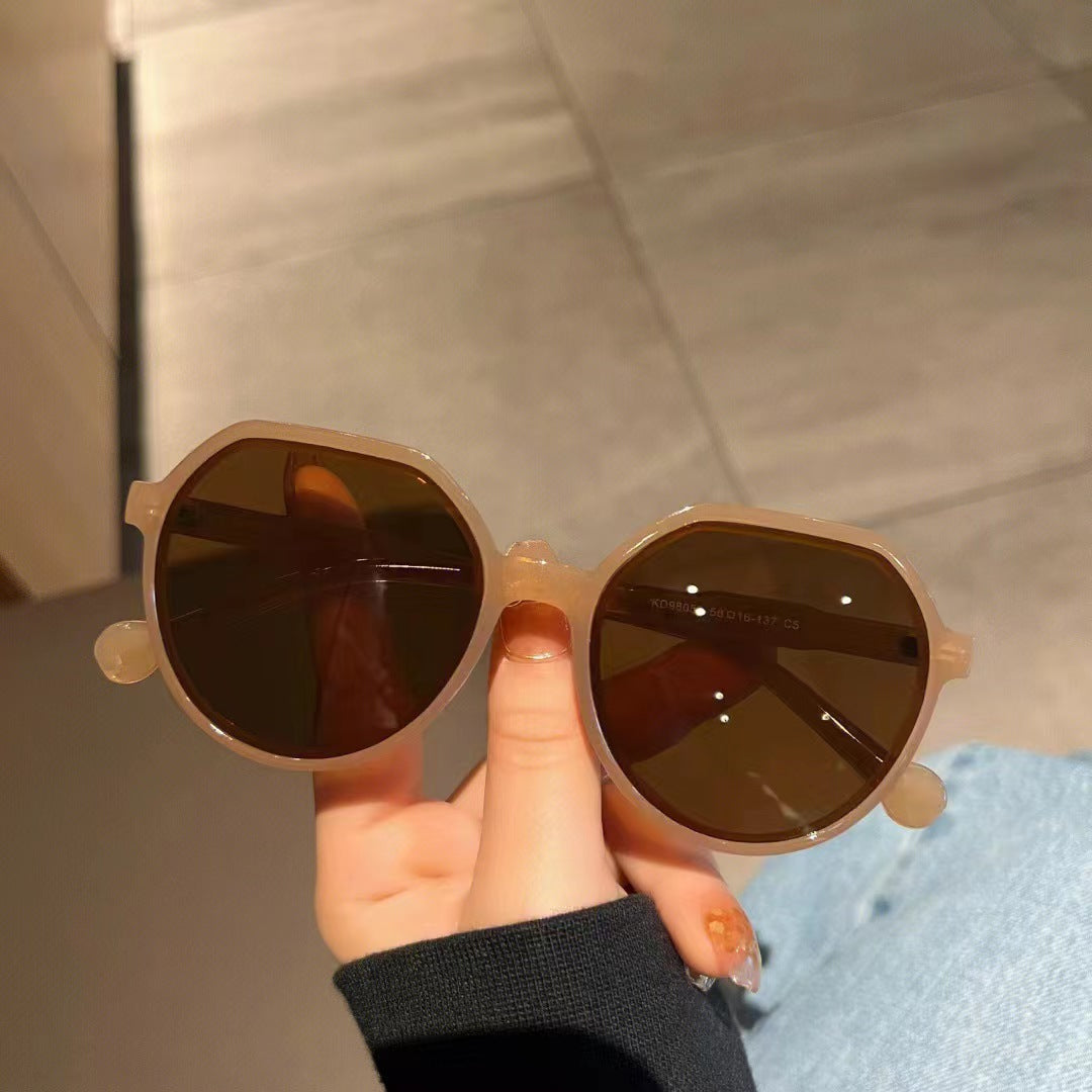 Lunettes de Soleil Jelly Femme Tendance Anti-UV