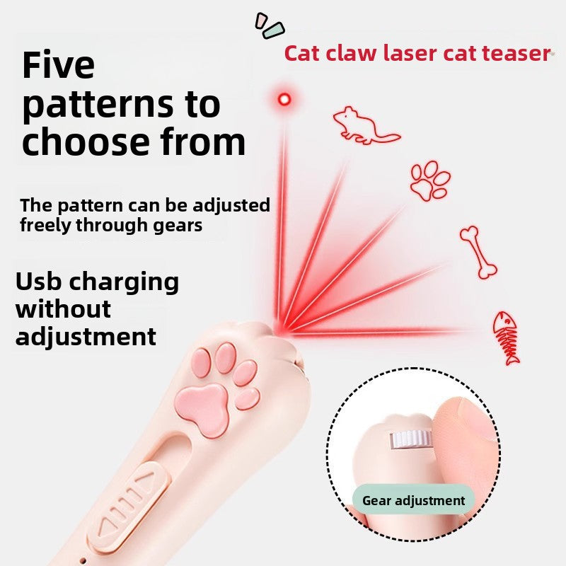 Baguette Multifonction Chat avec Laser Infrarouge & Plumes