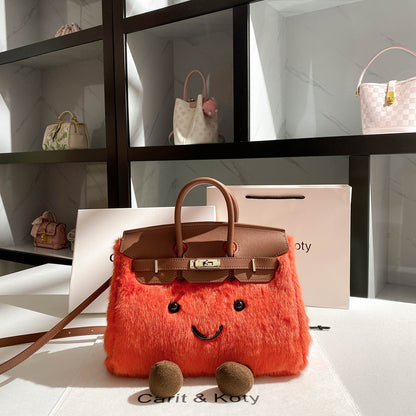 Mini Sac Bandoulière Peluche Tendance