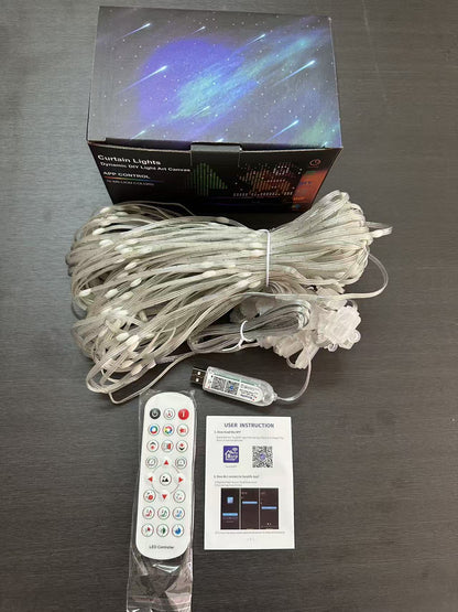 Rideau Lumineux LED RGB Bluetooth - 3 Tailles