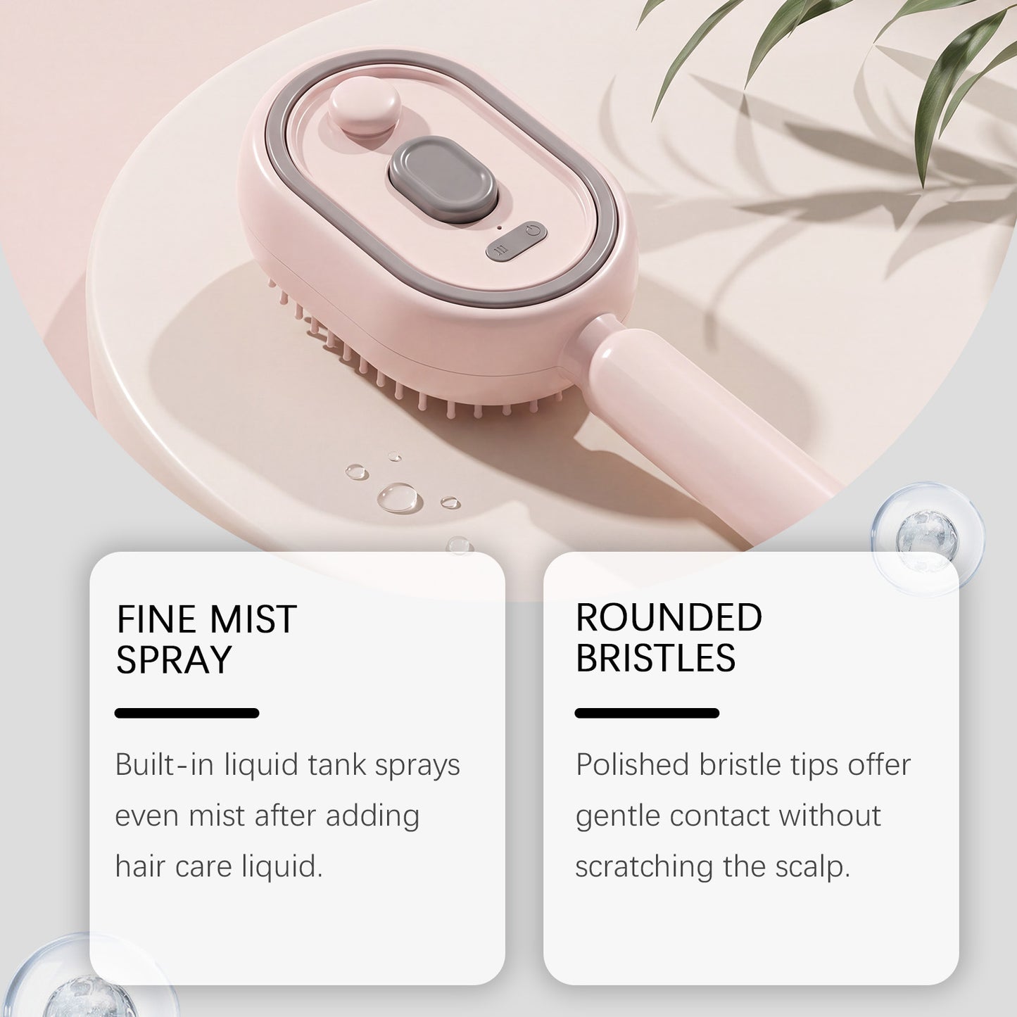 Brosse Massante Électrique avec Spray Hydratant