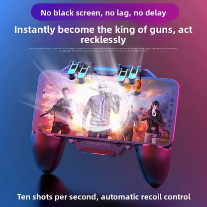 Manette Gaming Mobile 6 Doigts Mimo AK77 — Ventilateur / Batterie 4000 mAh / iOS & Android