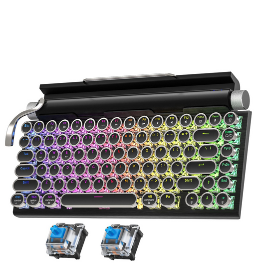 Clavier Mécanique Bluetooth Rétro — 83 Touches / Hot-Swap / Style Vintage