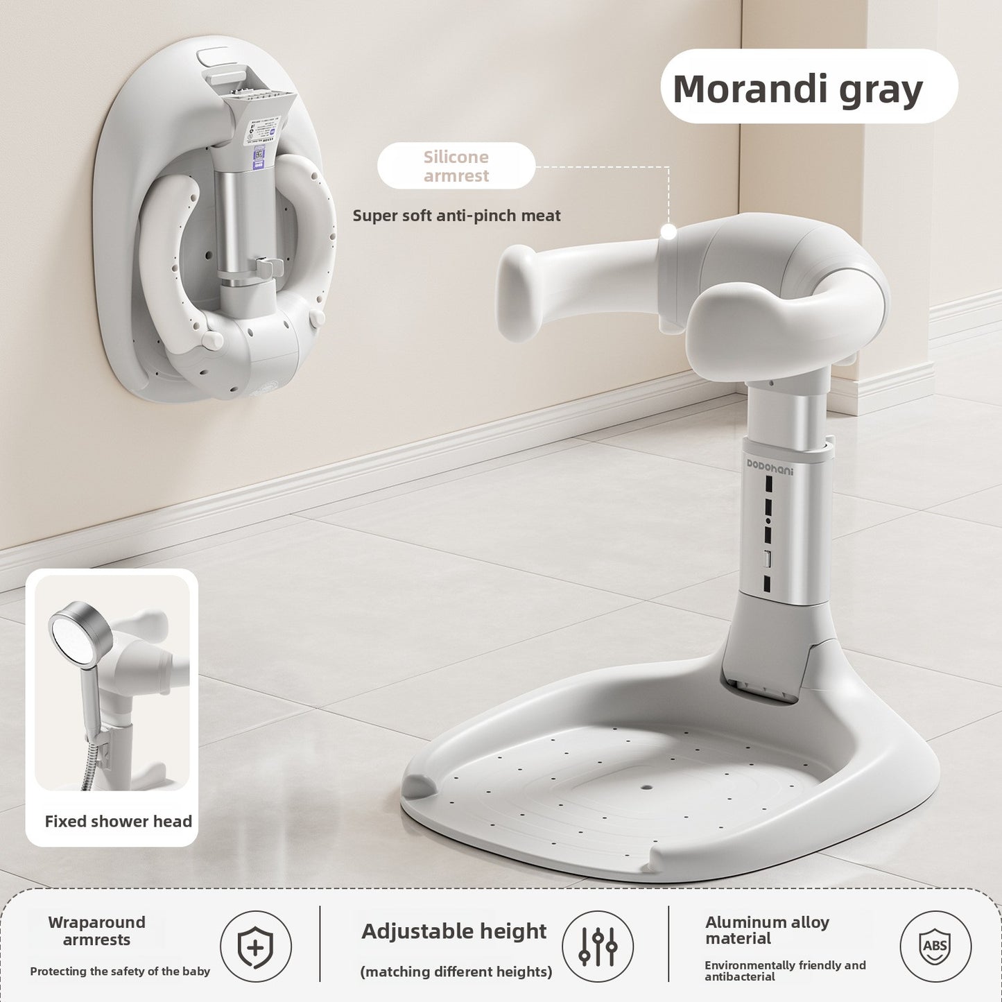 Antislip opvouwbare babybadstandaard