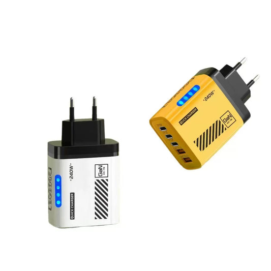 Chargeur Multiport 240W — 3 USB-C PD + 2 USB-A / Indicateur LED