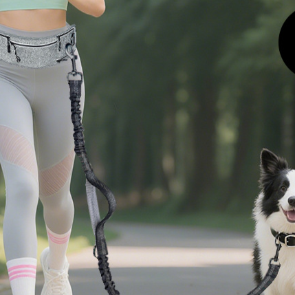 Laisse Running Chien Mains-Libres avec Ceinture Lombaire
