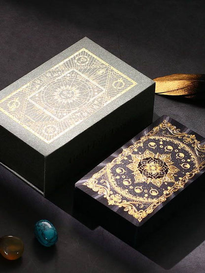 Jeu de Tarot Classique Feuille d'Or 78 Cartes avec Guide