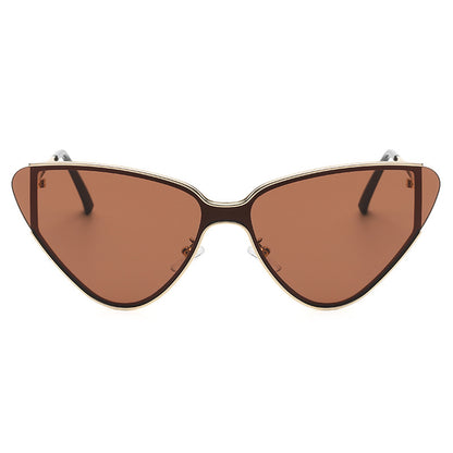 Lunettes de Soleil Œil de Chat Rétro Grande Monture
