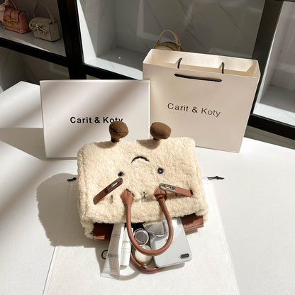 Mini Sac Bandoulière Peluche Tendance