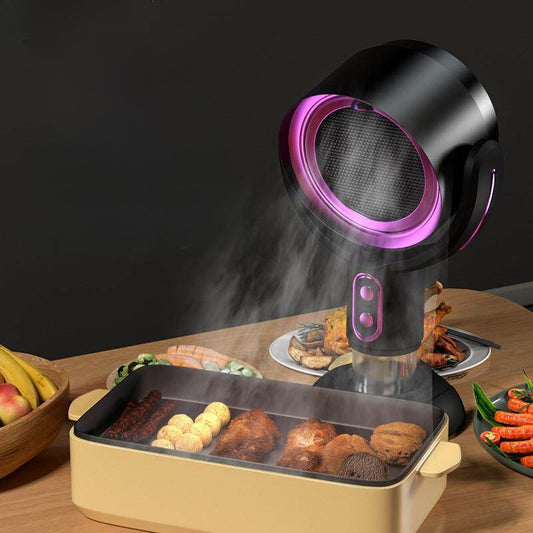 AirClean Pro – Hotte de Table Portable Rechargeable | Double Filtration, Fondue & Barbecue, Or & Violet
