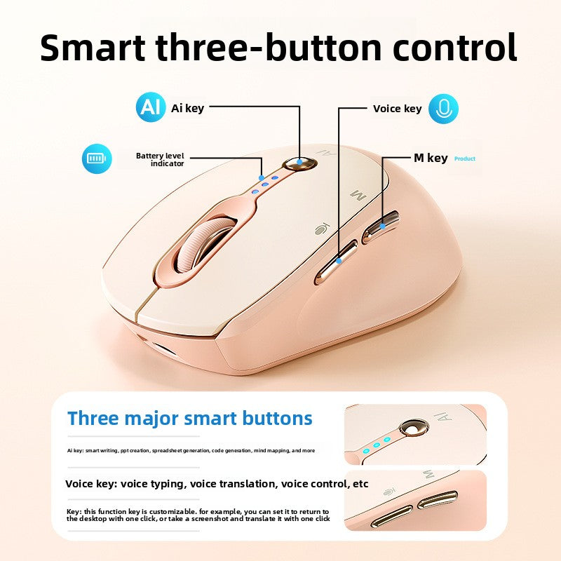 Souris Sans Fil IA avec Traduction Vocale et Indicateur de Batterie