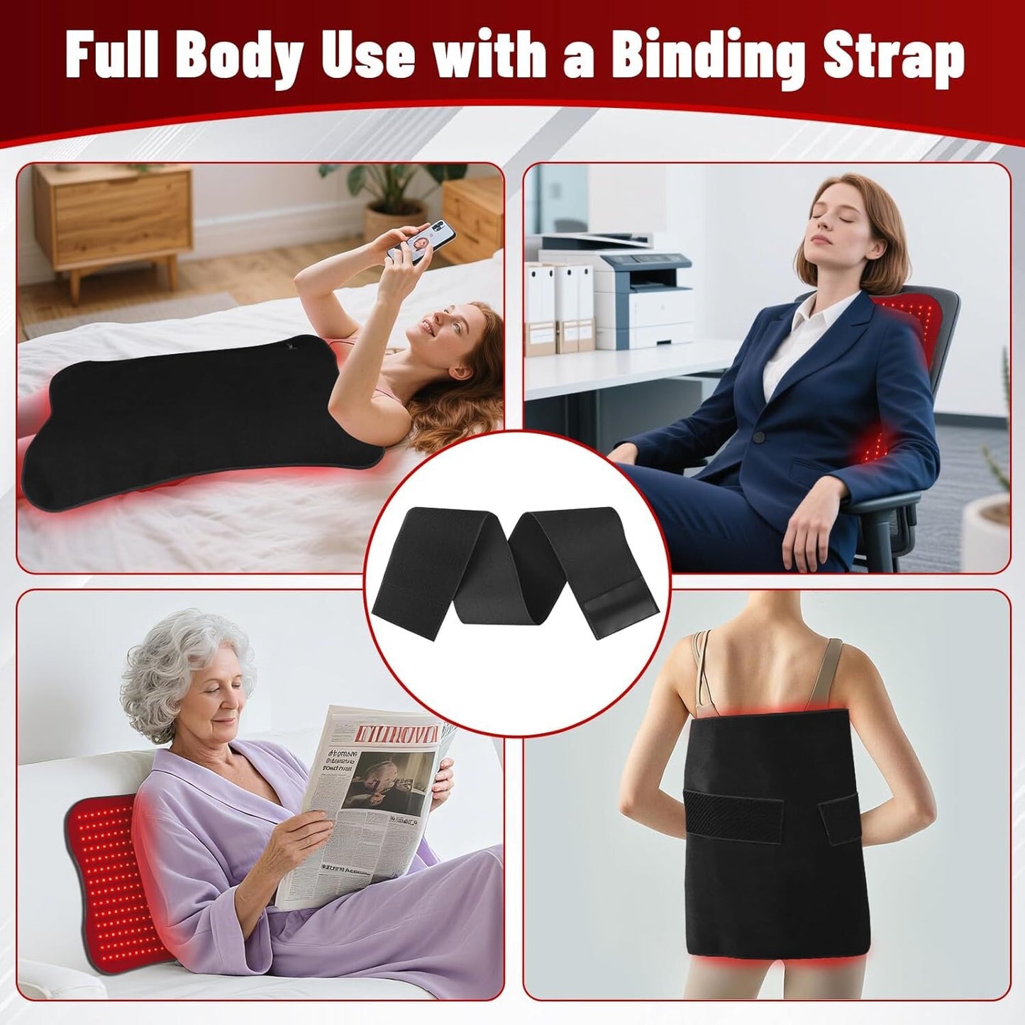 GlowTherapy Pro – Roodlichttherapie Mat 406 LED | 660nm & 850nm | Rug, Schouders & Yoga