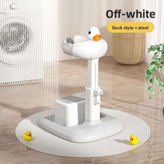Support de Bain Bébé Debout Pliable — Antidérapant, Hauteur Réglable, ABS