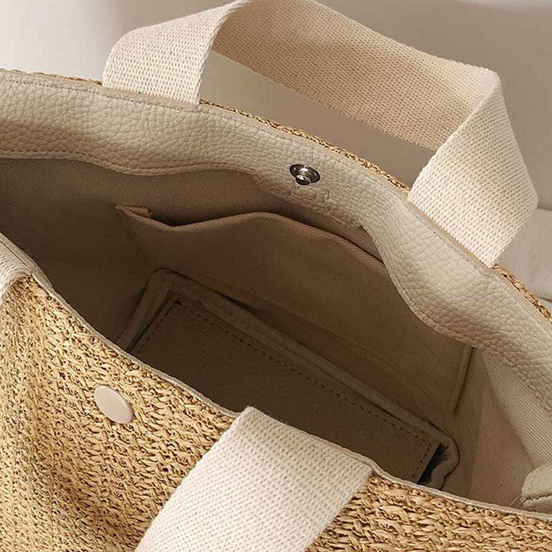 SummerBucket – Sac À Main Paille Tressée Femme
