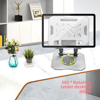 DeskFlex Pro – Verstelbare 360° aluminium laptopstandaard | Opvouwbaar, universeel tot 17"