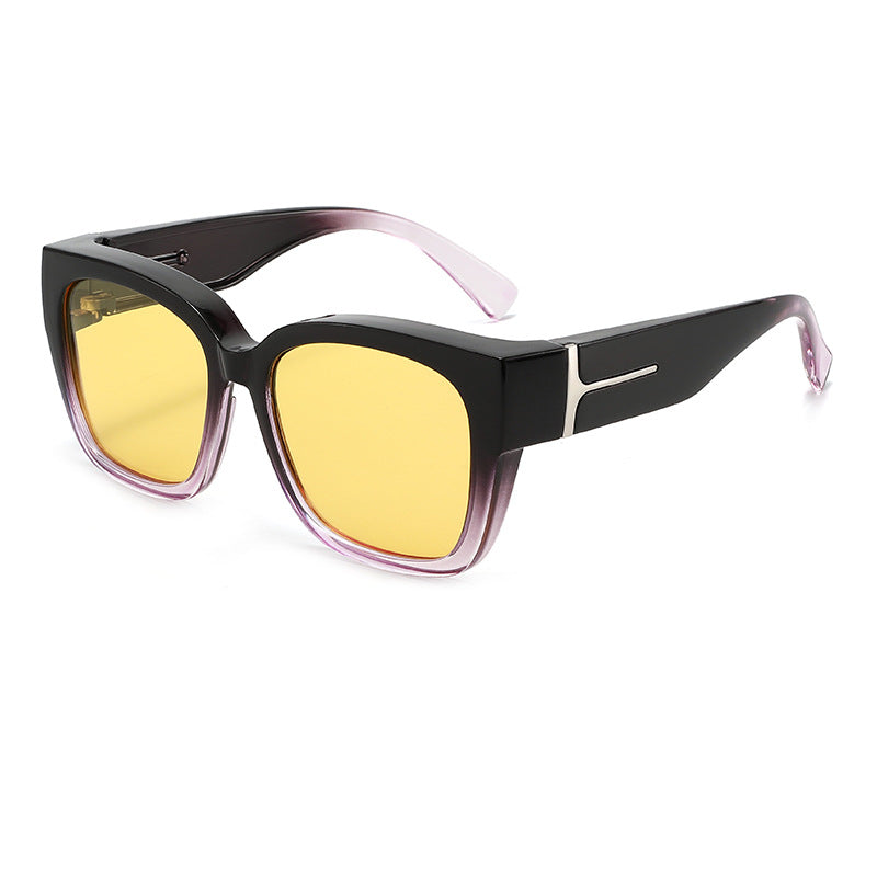 Lunettes de Soleil Clip-On Polarisées Monture Carrée
