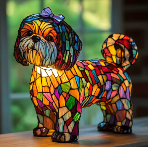 Lampe animaux effet vitrail / 5 modèles