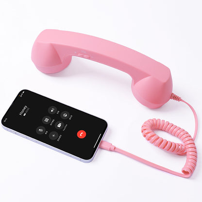 Combiné Téléphonique Rétro avec Micro / 4 Coloris
