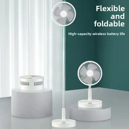 FanFlex Pro – Ventilateur de Table Télescopique USB 7200mAh | 4 Vitesses | Silencieux <40dB