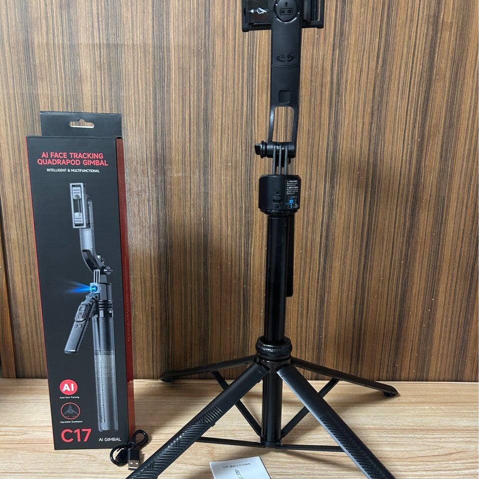 Perche à Selfie Bluetooth Rétractable — Suivi IA, Trépied & Stabilisation