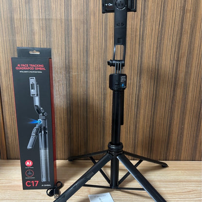Perche à Selfie Bluetooth Rétractable — Suivi IA, Trépied & Stabilisation