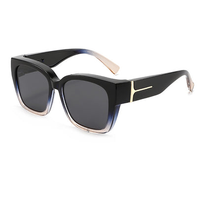 Lunettes de Soleil Clip-On Polarisées Monture Carrée