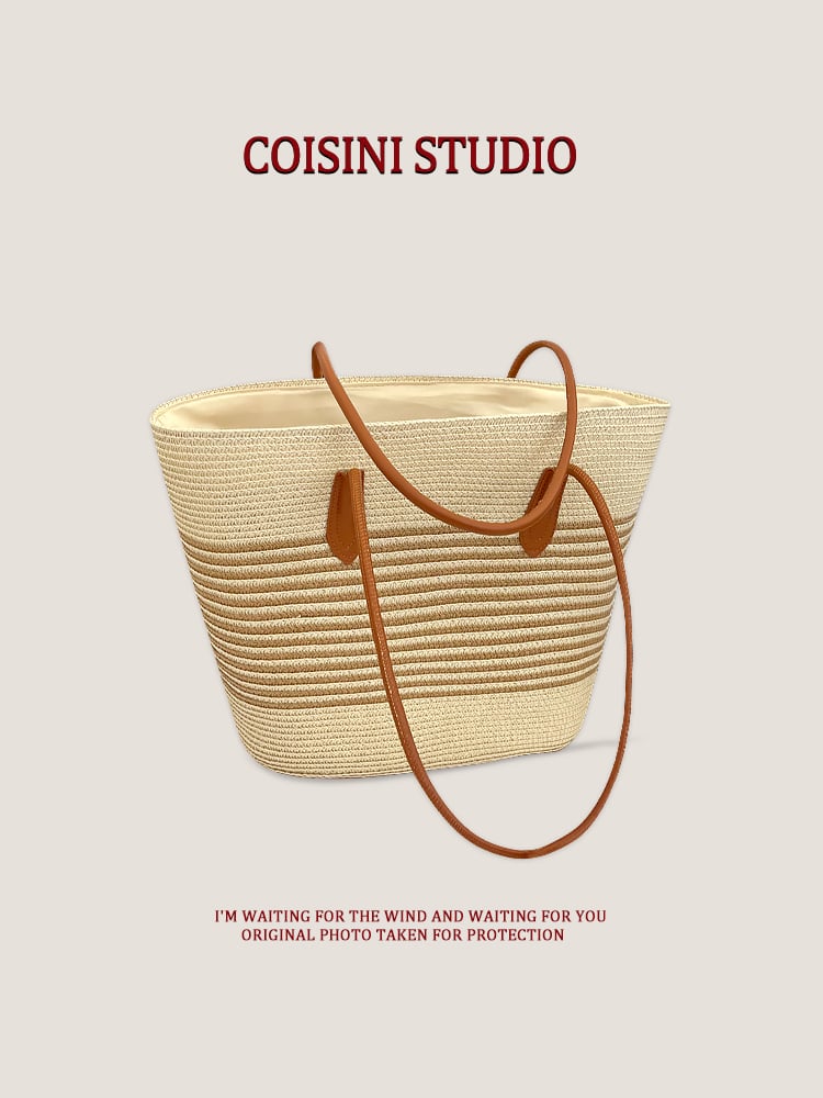 StrawSet – Kit Sac Cabas + Chapeau Paille Tressé Femme