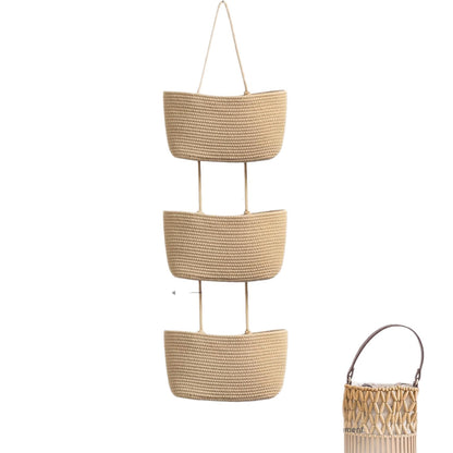 Panier Mural 3 Niveaux Corde Coton XXL — 4 Coloris