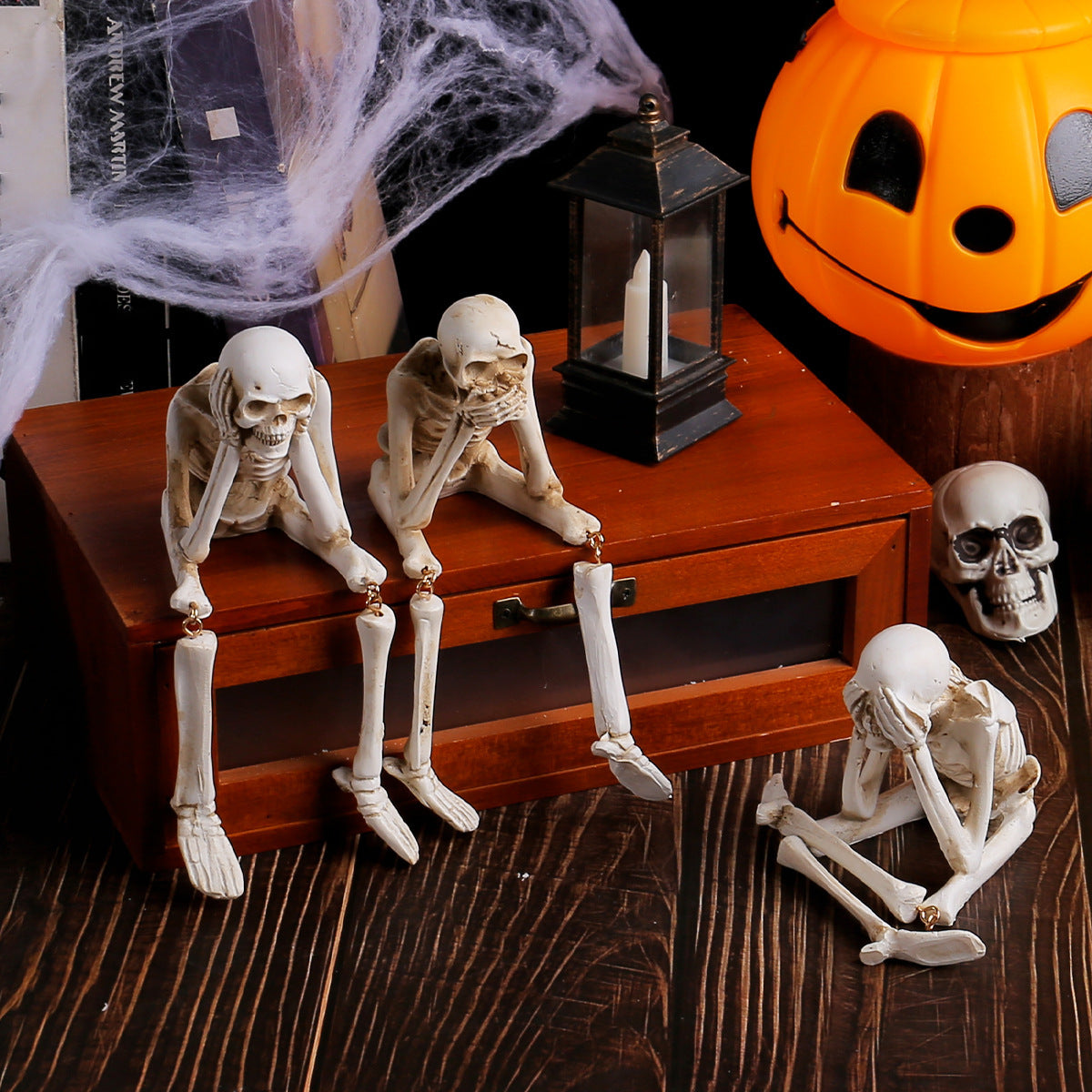 Décorations Squelettes en Résine - Lot de 3 Figurines