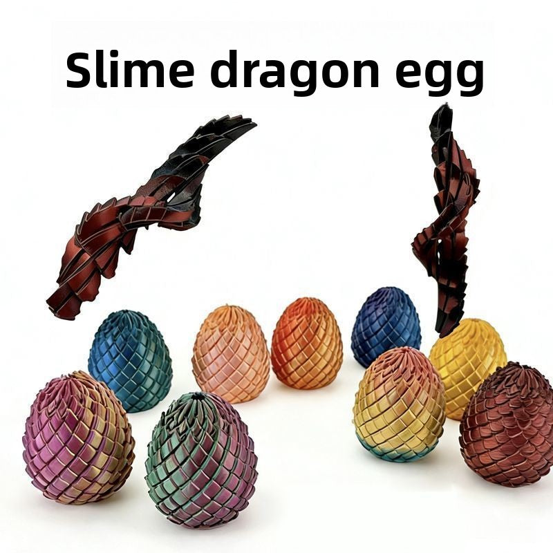 Œuf de Dragon Imprimé 3D Rotatif Anti-Stress | Lot de 3