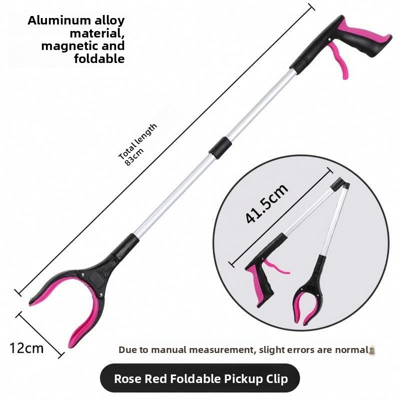 Pince à Déchets Pliable en Aluminium — Clip Magnétique / Légère