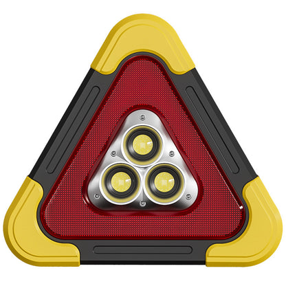 Triangulaire d’Urgence Multifonctionnelle LED — 800-1000 lm / Solaire + USB / 4 Modes / Sécurité Routière