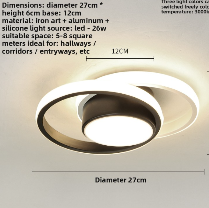 Plafonnier LED Design Minimaliste Tricolore – 5 Formes