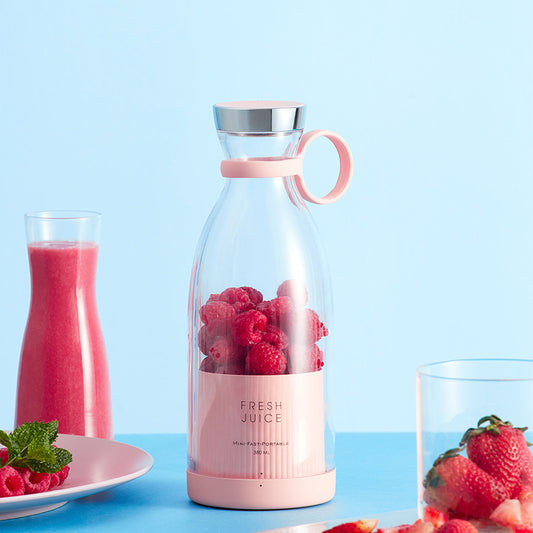 MagBlend Pro – Blender Extracteur de Jus Portable Charge Magnétique 150W | 350ml, Blanc & Rose