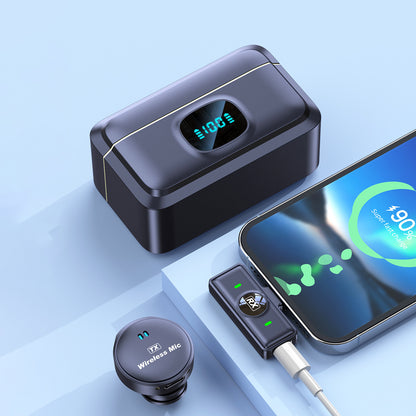 Microphone Cravate Sans Fil avec Réduction du Bruit — Bluetooth 5.3