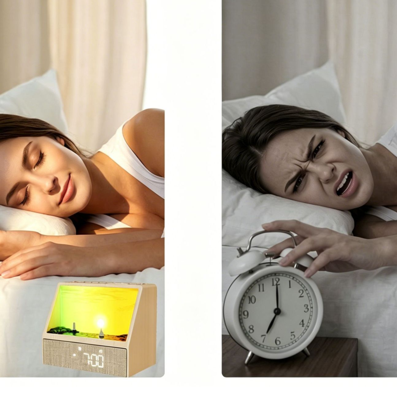 Lampe Réveil Simulateur d’Aurore Diorama 3D — Bluetooth / Bruit Blanc / Horloge LED / USB