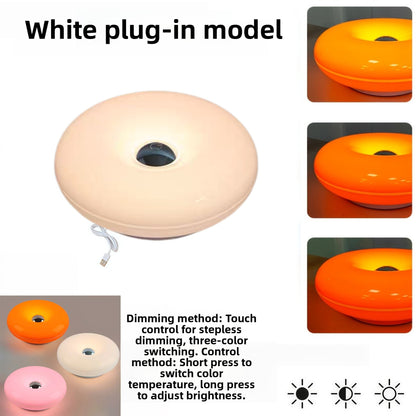 Lampe de Chevet Ronde Design Donut — Tactile / Température Réglable / Batterie 1800mAh / USB / CE