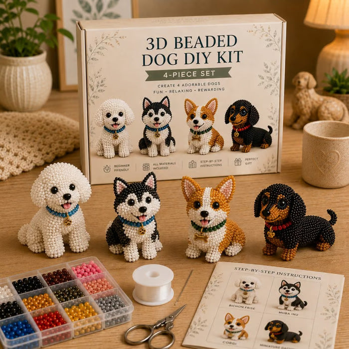 Kit DIY Figurines Animaux en Perles 3D — Chat / Ours Polaire / Thèmes Festifs